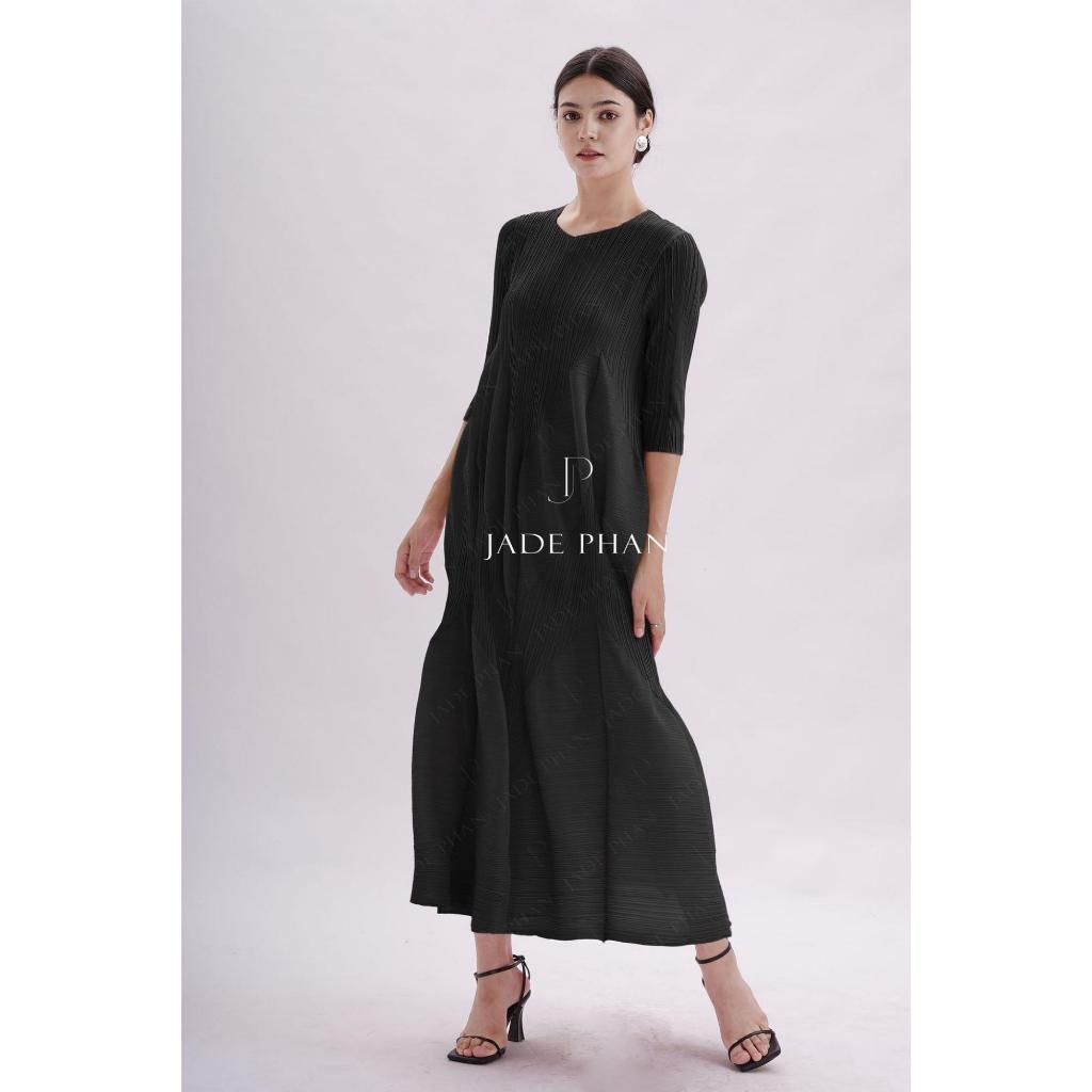 [HỎA TỐC] Váy Doris dập ly cao cấp JADEPHAN xếp ly lò xo nhiều màu — ảnh 3
