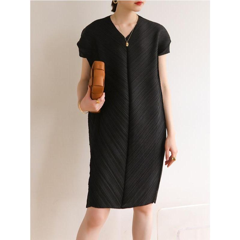 Váy Boise dập ly cao cấp JADEPHAN xếp ly lò xo — ảnh 3