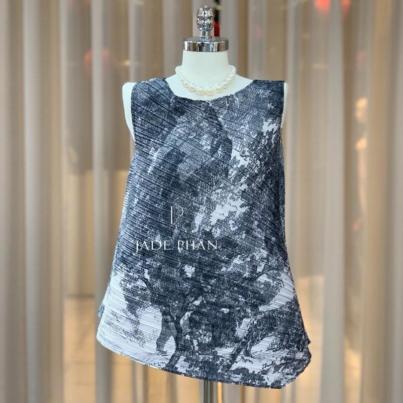 Áo Léa Họa tiết hoa dập ly cao cấp — ảnh 3