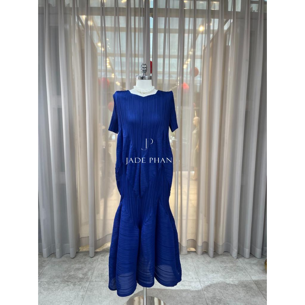 Váy Rose dập ly cao cấp JADEPHAN xếp ly lò xo thanh lịch — ảnh 15