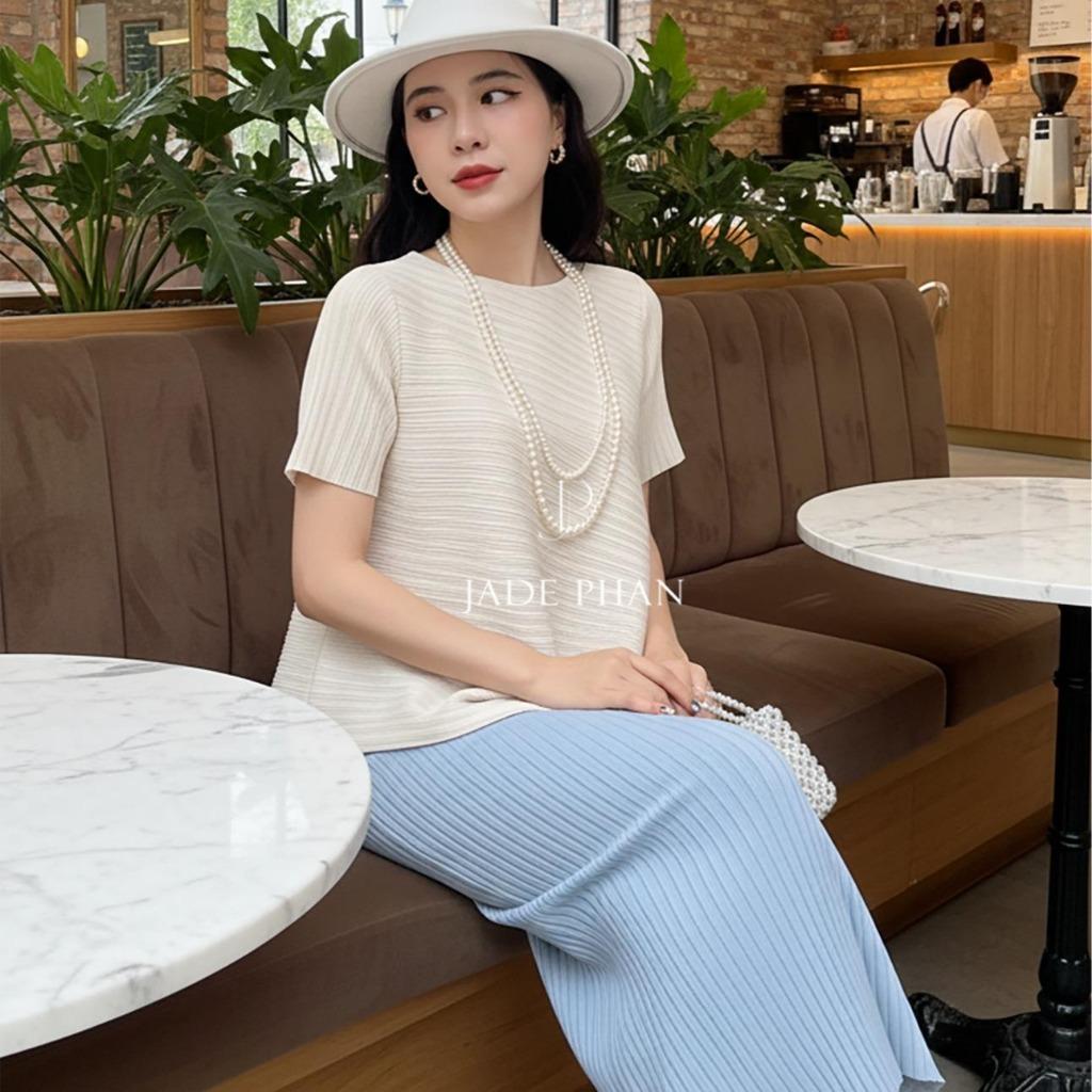 Set gồm áo và chân váymix màu, bộ áo và chân váy midi nữ thanh lịch nhiều màu Jennie Holly — ảnh 12