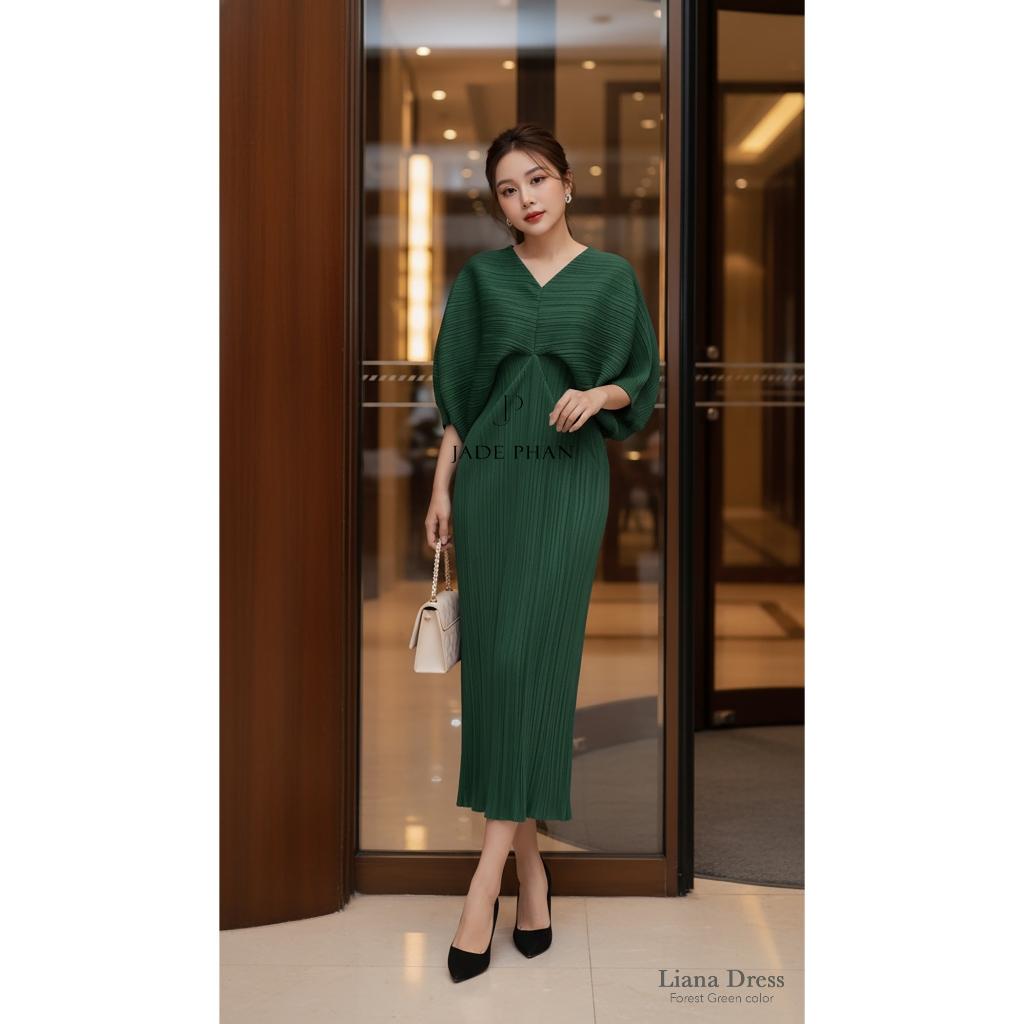 Váy Liana dập ly cao cấp JADEPHAN xếp ly lò xo — ảnh 13