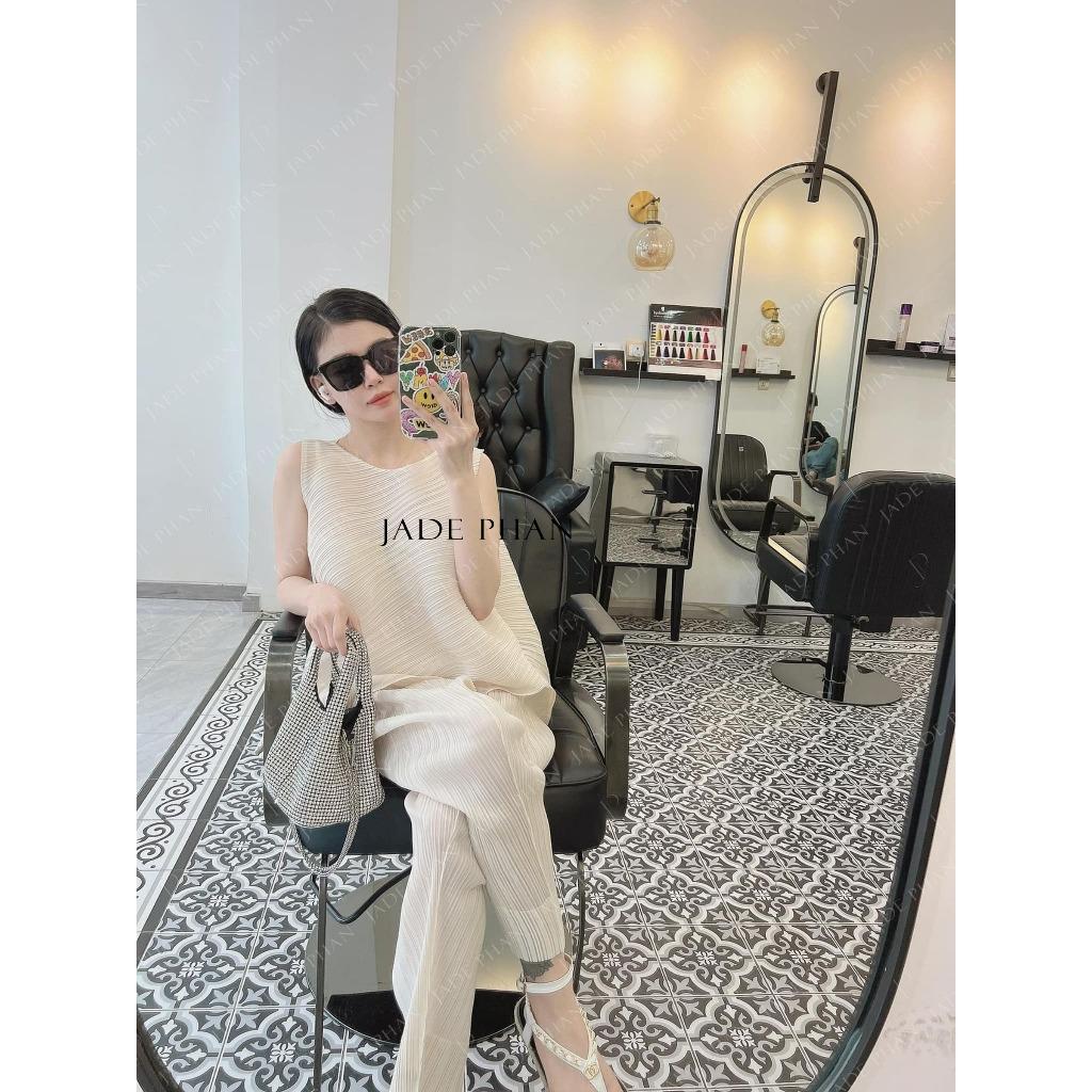 Set gồm áo và quầndập ly cao cấp, bộ quần áo xếp ly chuẩn form thanh lịch Lea Daisy — ảnh 1