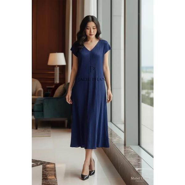 [HỎA TỐC]Váy Mabel dập ly cao cấp JADEPHAN thanh lịch — ảnh 4