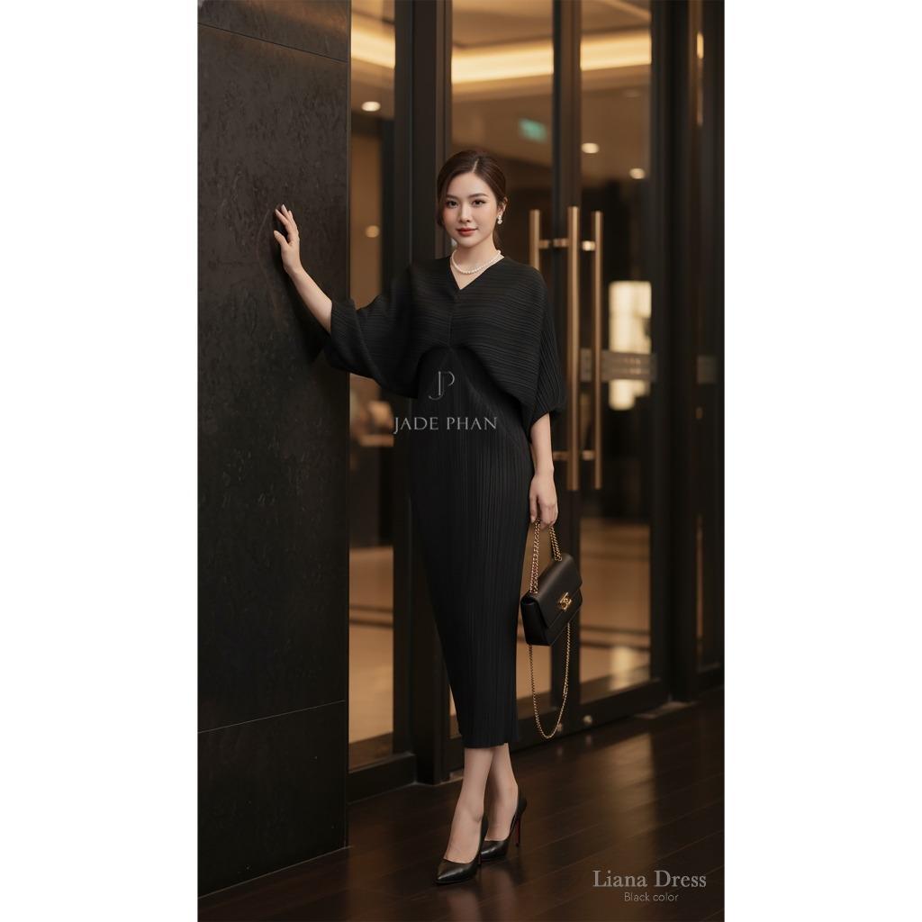 Váy Liana dập ly cao cấp JADEPHAN xếp ly lò xo — ảnh 6
