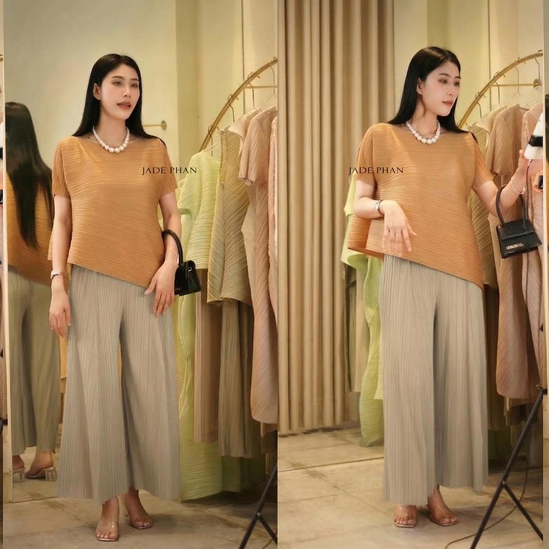 Set gồm áo và quần, bộ quần áo xếp ly cao cấp sang trọng chuẩn form Katle Gerda — ảnh 6