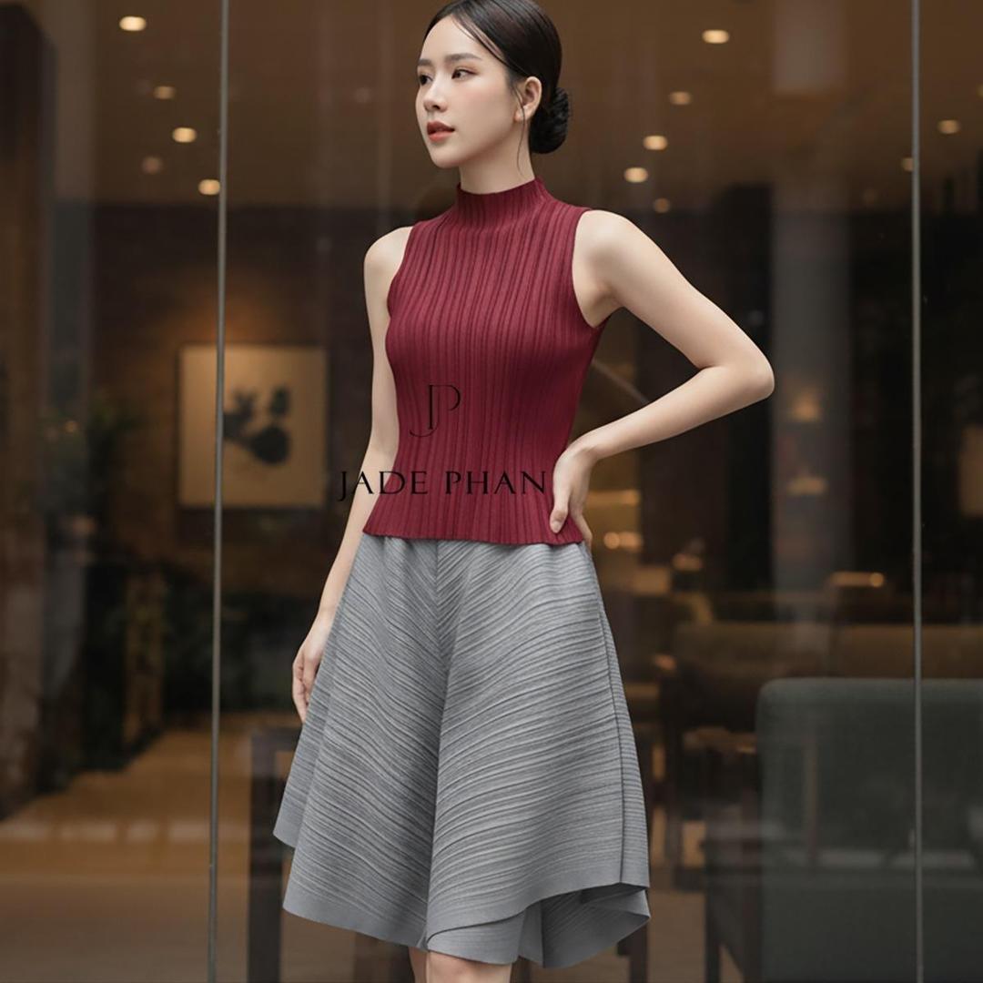Set gồm áo và chân váy, bộ áo và chân váy xếp ly nữ cao cấp nhiều màu Onni Emma — ảnh 1