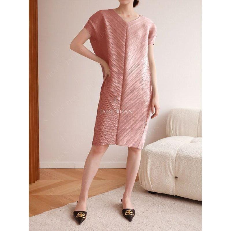 Váy Boise dập ly cao cấp JADEPHAN xếp ly lò xo — ảnh 11