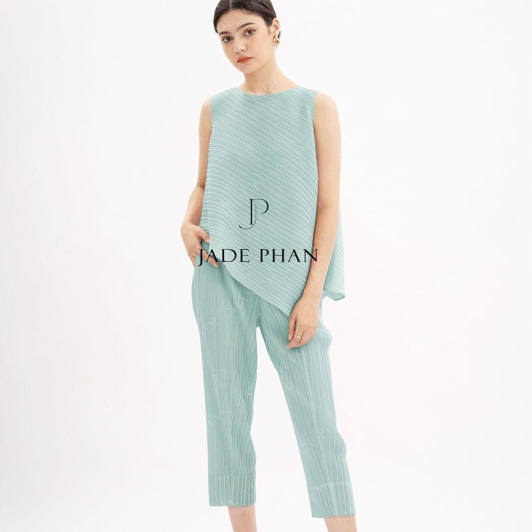 Set gồm áo và quầnđồng màu dập ly cao cấp, bộ quần áo xếp ly chuẩn form thanh lịch nhiều màu Lea Daisy — ảnh 7