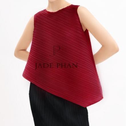 Áo Léa dập ly cao cấp JADEPHAN xếp ly lò xo nhiều màu — ảnh 6