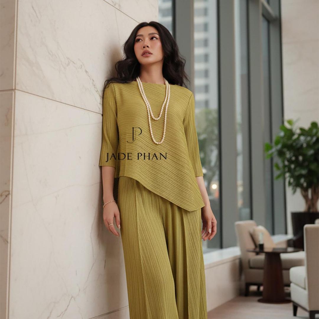 Áo Gerda dập ly cao cấp JADEPHAN thanh lịch nhiều màu — ảnh 17
