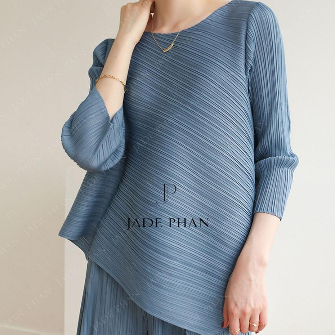 Áo Gerda dập ly cao cấp JADEPHAN thanh lịch nhiều màu — ảnh 24