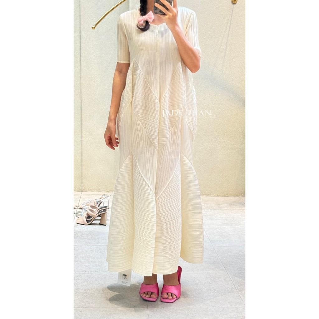 Váy Rose dập ly cao cấp JADEPHAN xếp ly lò xo thanh lịch — ảnh 17