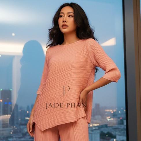 Áo Gerda dập ly cao cấp JADEPHAN thanh lịch nhiều màu — ảnh 1