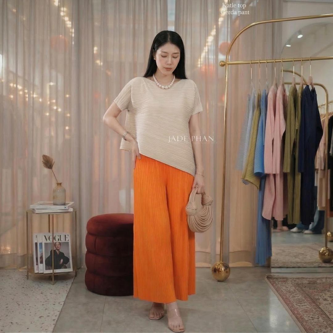 Set gồm áo và quần, bộ quần áo xếp ly cao cấp sang trọng chuẩn form Katle Gerda — ảnh 14