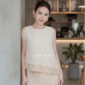 Áo Léa dập ly cao cấp JADEPHAN xếp ly lò xo nhiều màu — ảnh 25