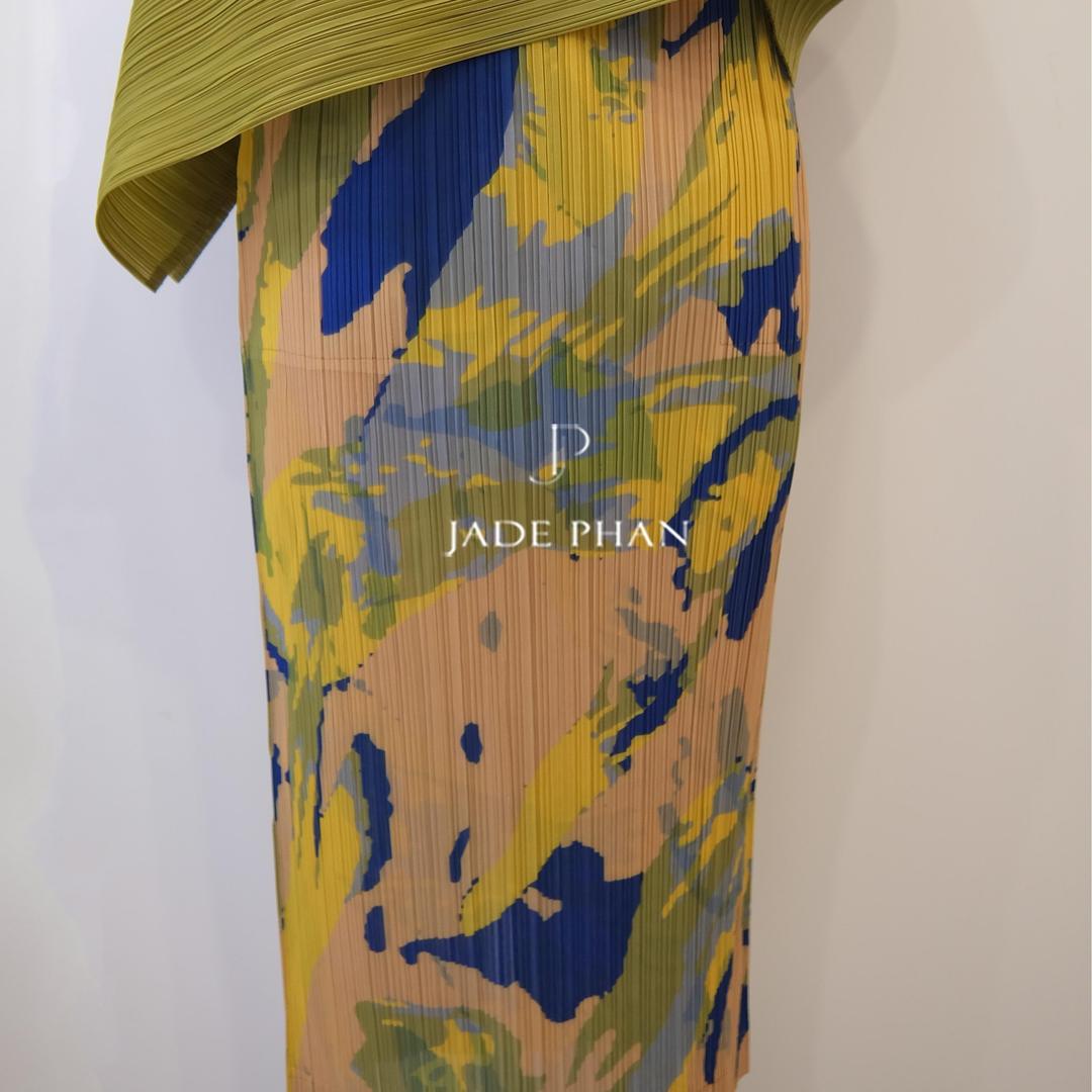 Chân váy Holly xẻ sau [JADEPHAN] in họa tiết — ảnh 7