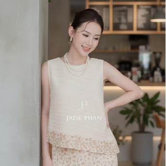 Áo Léa Họa tiết hoa dập ly cao cấp — ảnh 4