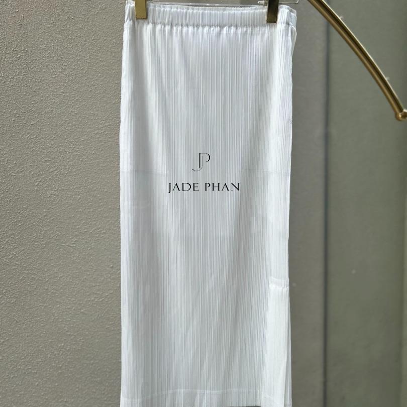 Chân váy Audora XẺ CẠNH xếp ly nữ ống suông, chân váy midi nữ dập ly cao cấp không nhăn nhiều màu 76cm — ảnh 8
