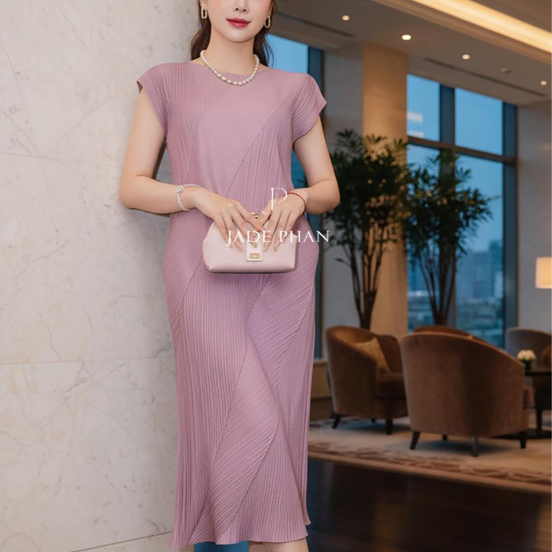 Váy Louisa dập ly cao cấp JADEPHAN freesize nhiều màu — ảnh 21