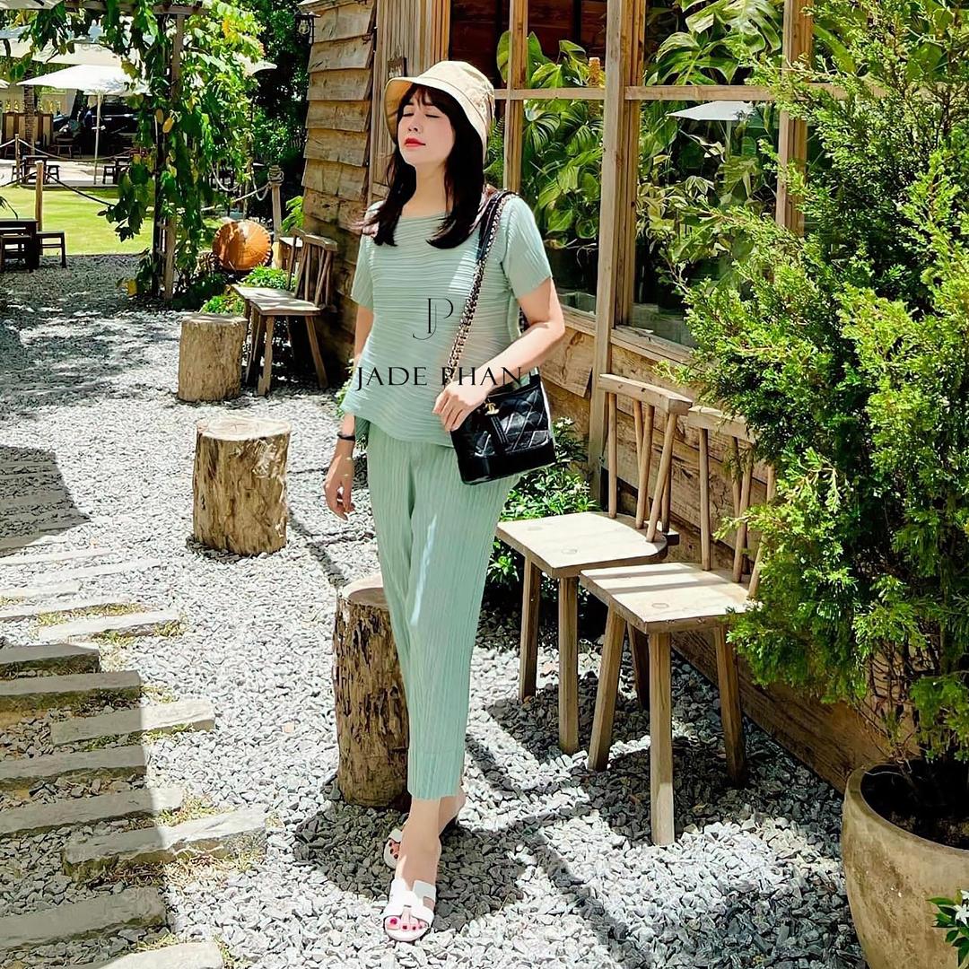 Set gồm áo và quầnđồng màu, bộ quần áo dập ly cao cấp không nhăn phong cách cá tính nhiều màu Katle Daisy — ảnh 8