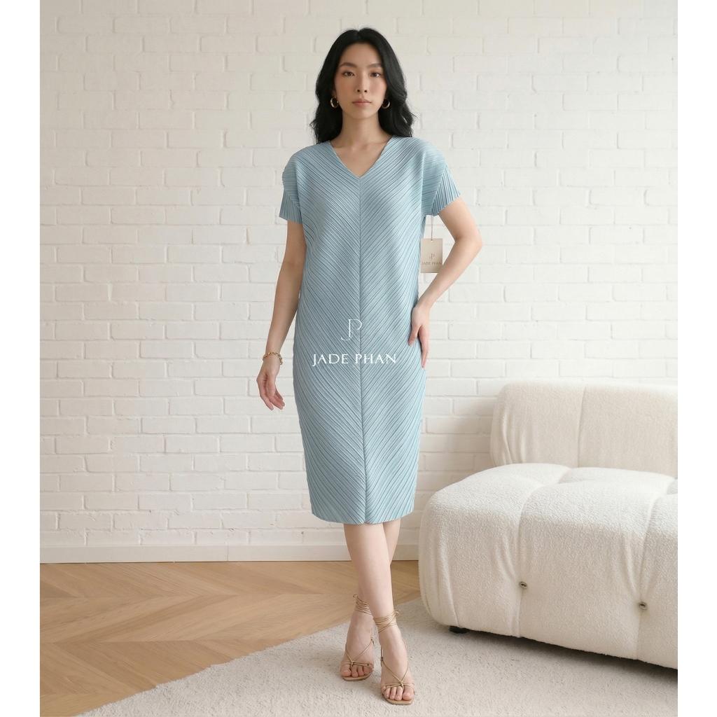 Váy Boise dập ly cao cấp JADEPHAN xếp ly lò xo — ảnh 1