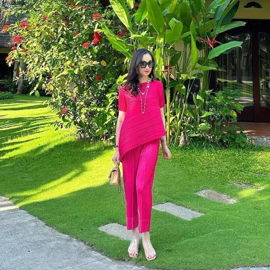 Set gồm áo và quầnđồng màu, bộ quần áo dập ly cao cấp không nhăn phong cách cá tính nhiều màu Katle Daisy — ảnh 1