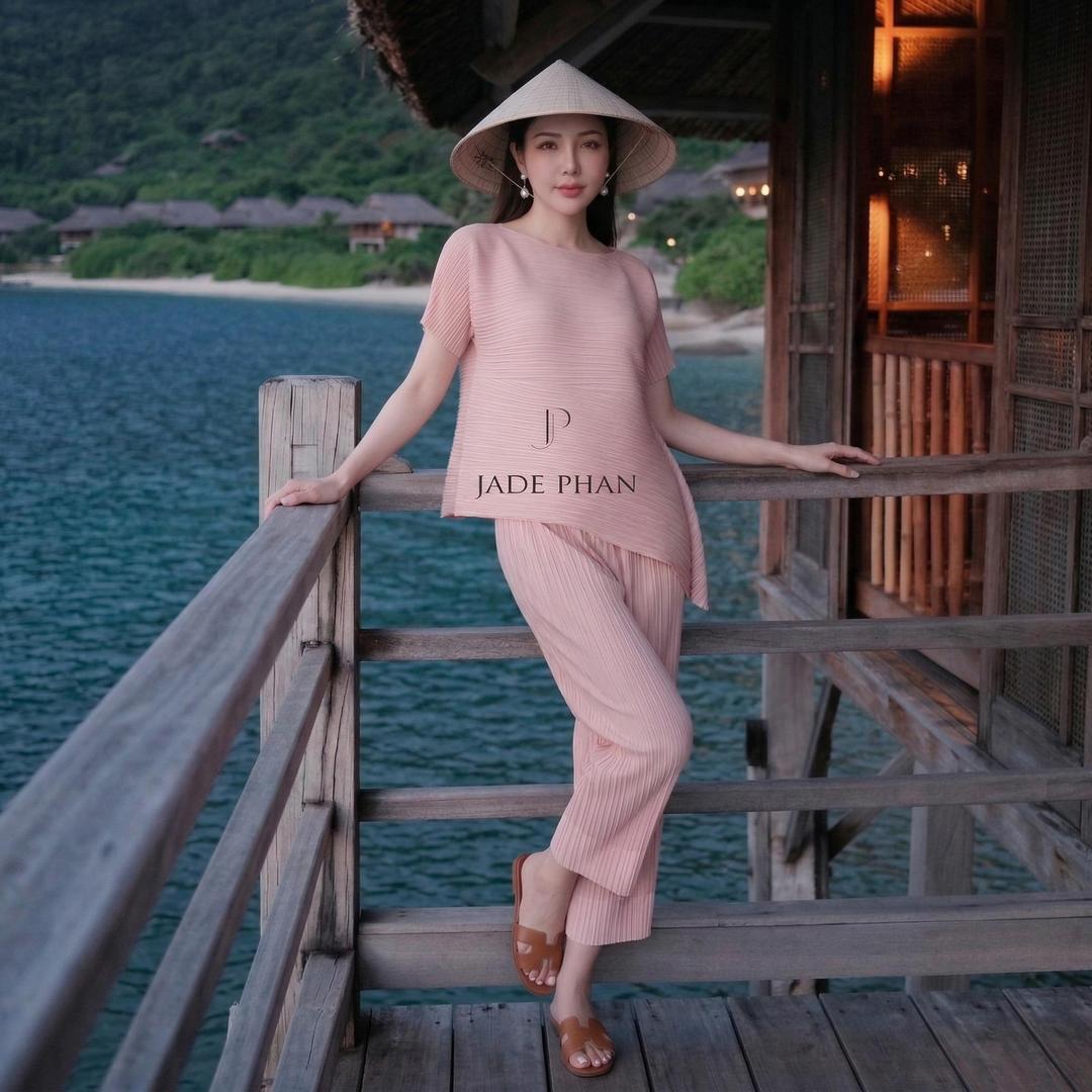 Set gồm áo và quầnđồng màu, bộ quần áo dập ly cao cấp không nhăn phong cách cá tính nhiều màu Katle Daisy — ảnh 8