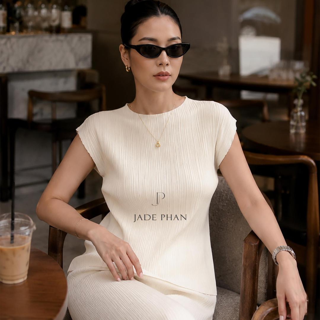 Áo Bella dập ly cao cấp JADEPHAN thanh lịch — ảnh 6