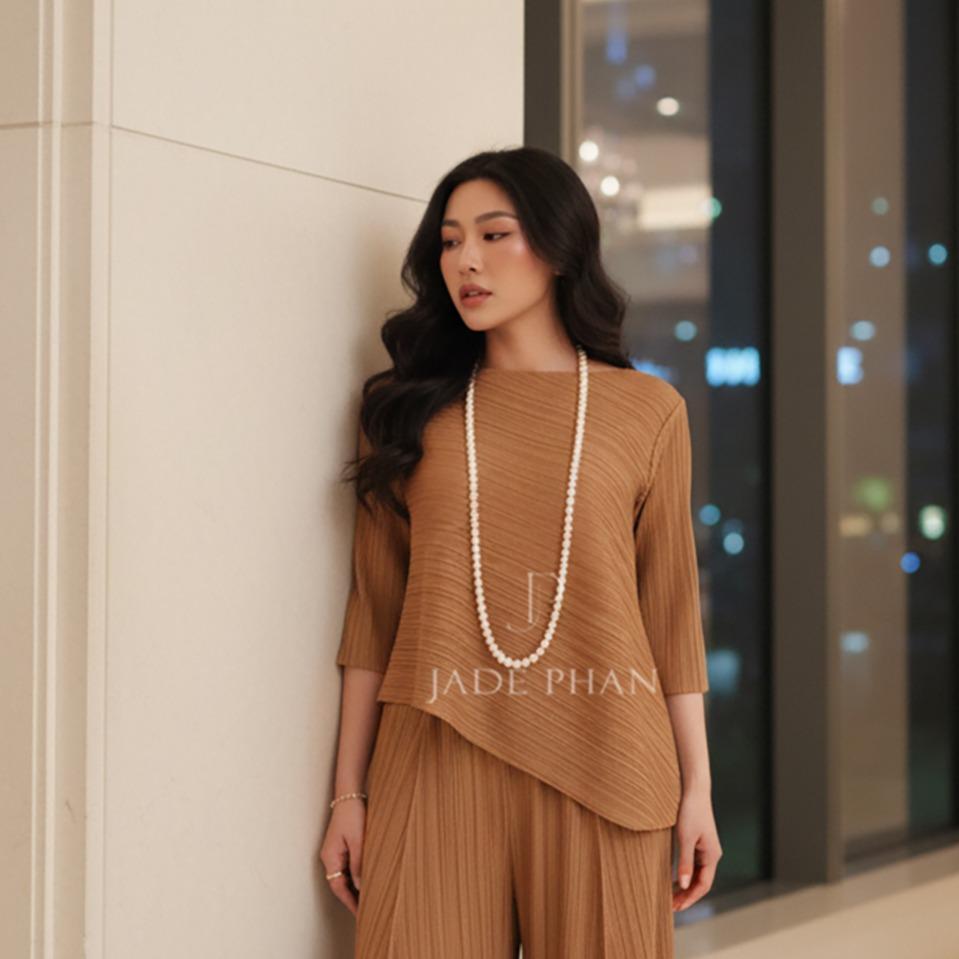 Áo Gerda dập ly cao cấp JADEPHAN thanh lịch nhiều màu — ảnh 16