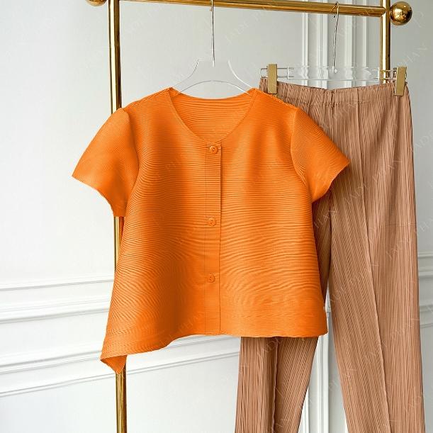 Áo Aimee dập ly cao cấp JADEPHAN xếp ly lò xo nhiều màu — ảnh 8
