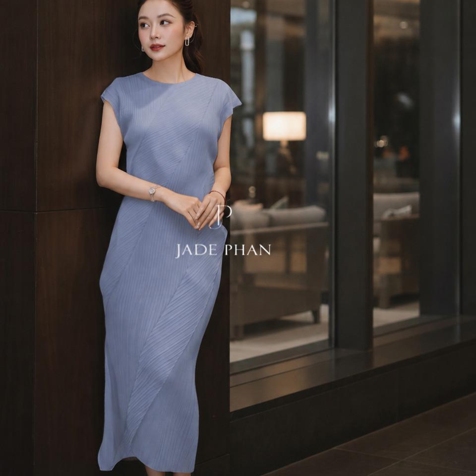 Váy Louisa dập ly cao cấp JADEPHAN freesize nhiều màu — ảnh 5