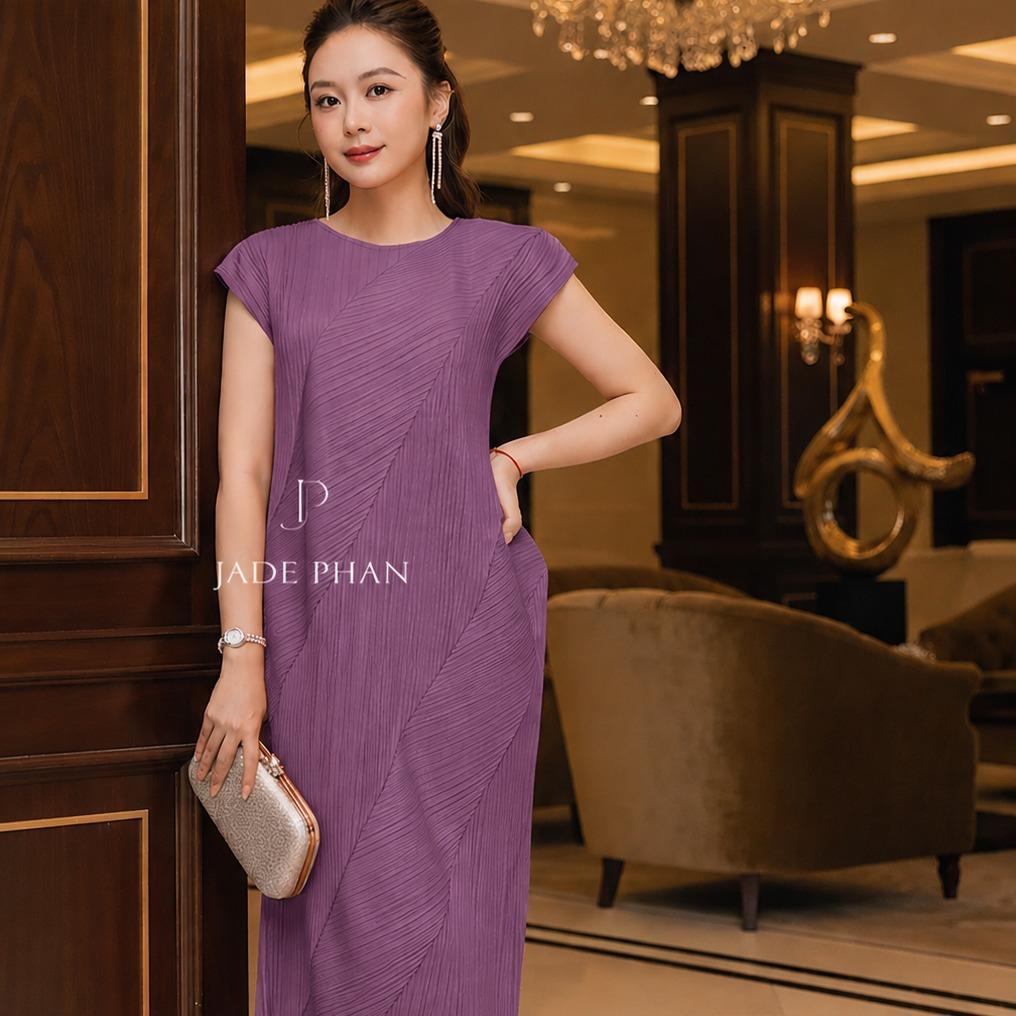 Váy Louisa dập ly cao cấp JADEPHAN freesize nhiều màu — ảnh 7