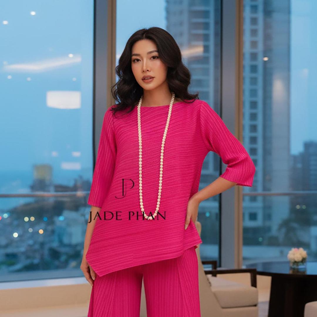 Áo Gerda dập ly cao cấp JADEPHAN thanh lịch nhiều màu — ảnh 9