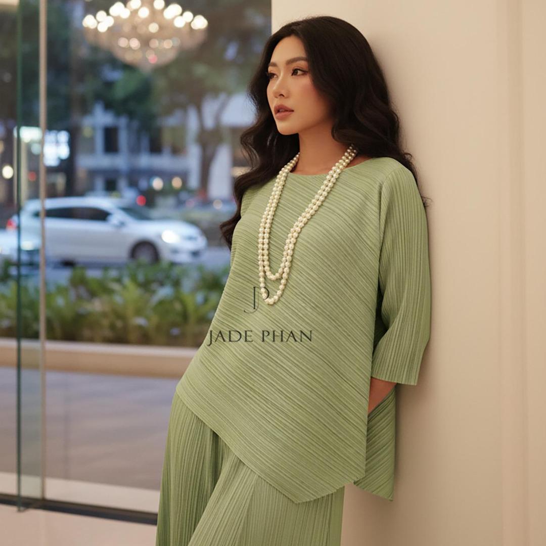 Áo Gerda dập ly cao cấp JADEPHAN thanh lịch nhiều màu — ảnh 14