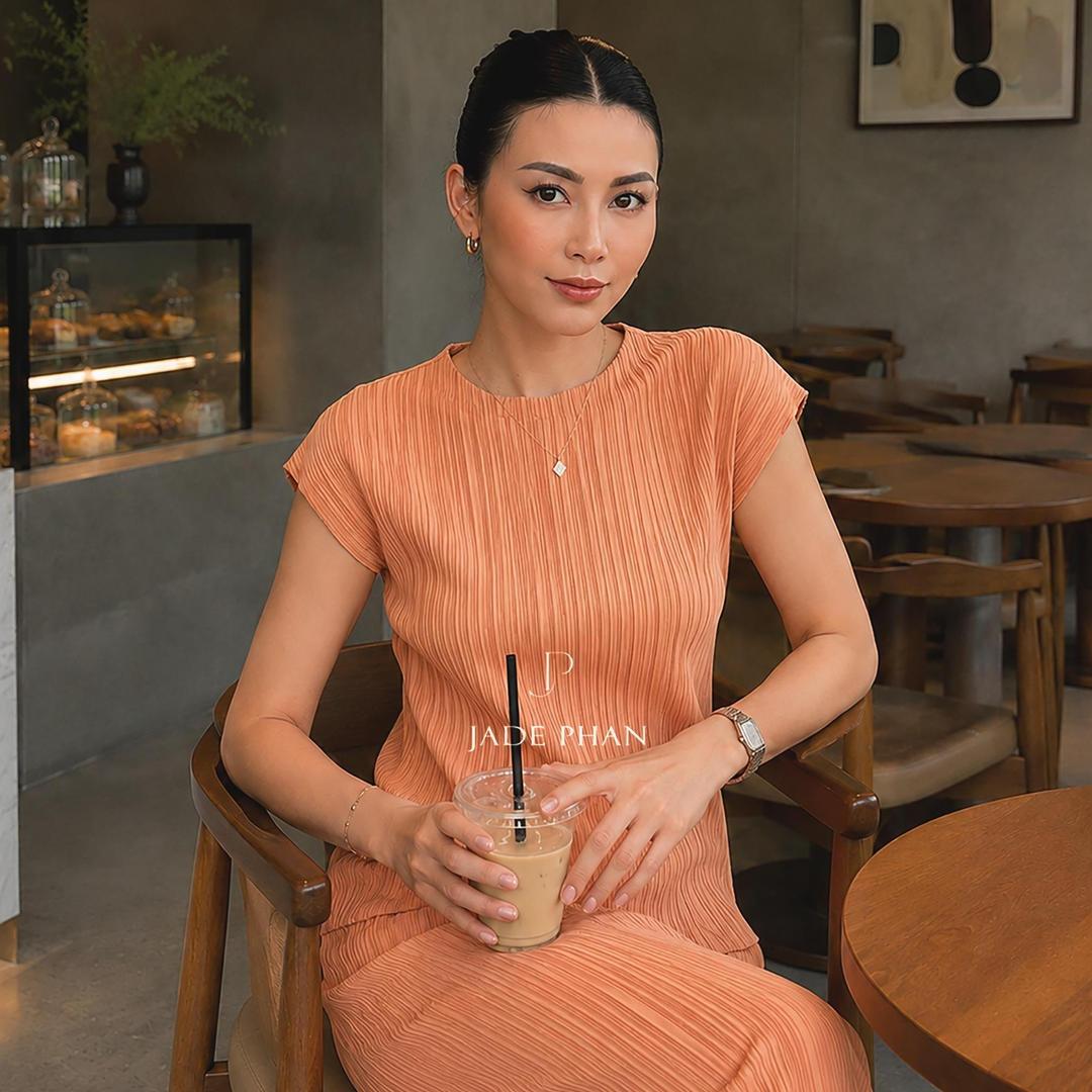 Áo Bella dập ly cao cấp JADEPHAN thanh lịch — ảnh 3