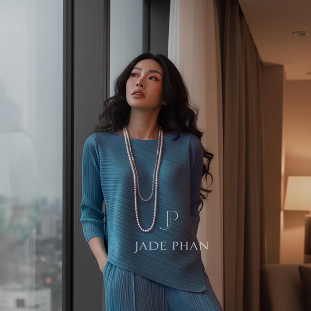 Áo Gerda dập ly cao cấp JADEPHAN thanh lịch nhiều màu — ảnh 25