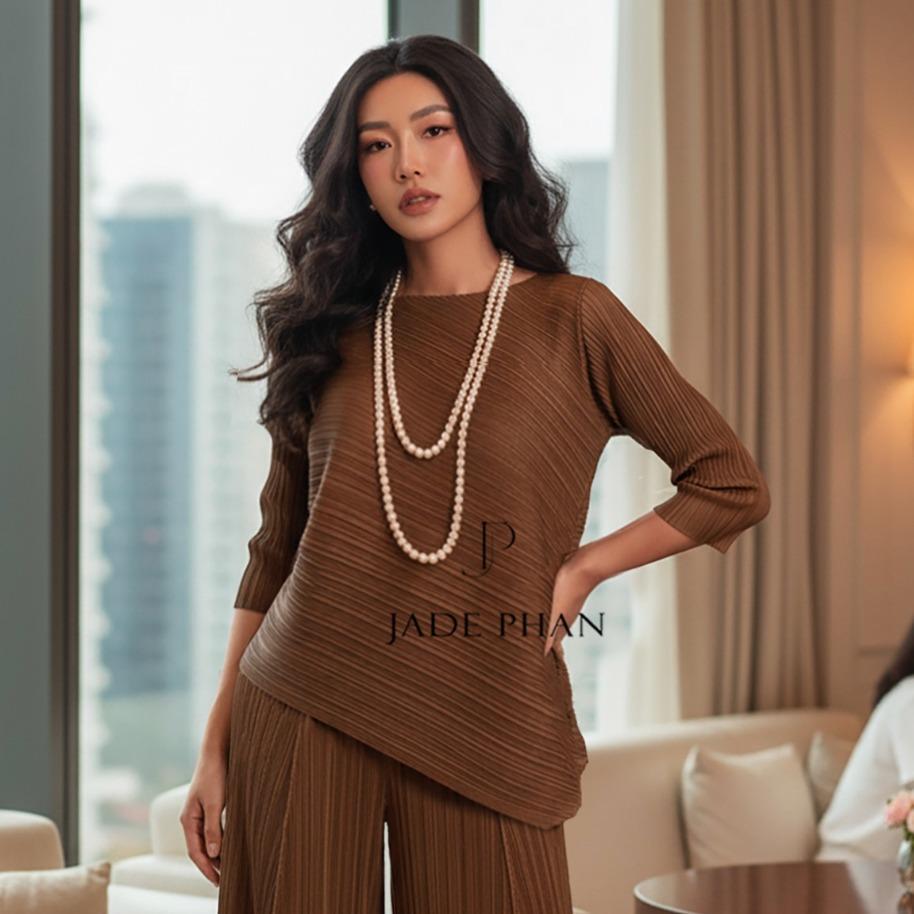 Áo Gerda dập ly cao cấp JADEPHAN thanh lịch nhiều màu — ảnh 27