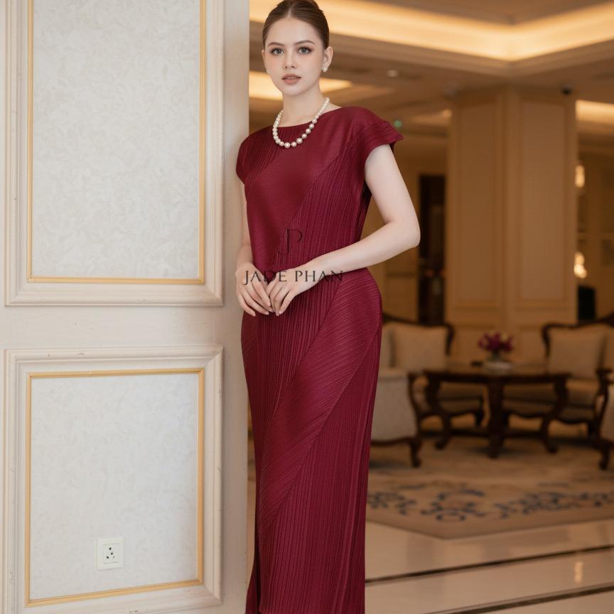 Váy Louisa dập ly cao cấp JADEPHAN freesize nhiều màu — ảnh 7