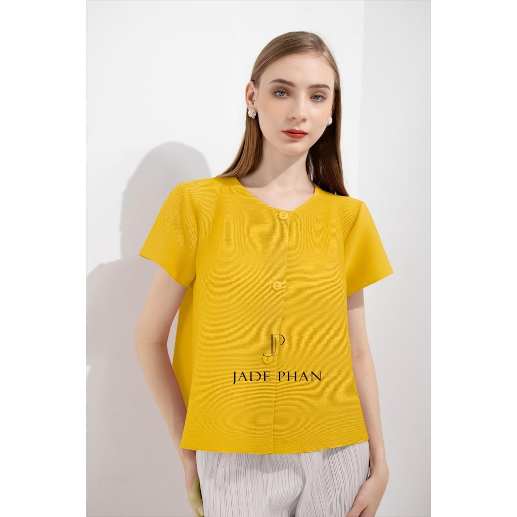 Áo Aimee dập ly cao cấp JADEPHAN xếp ly lò xo nhiều màu — ảnh 7