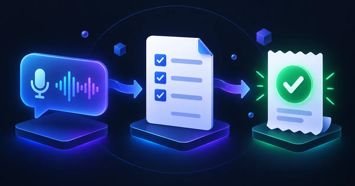 Cover illustration: Prompt → contract → verification: how we make agent work checkable